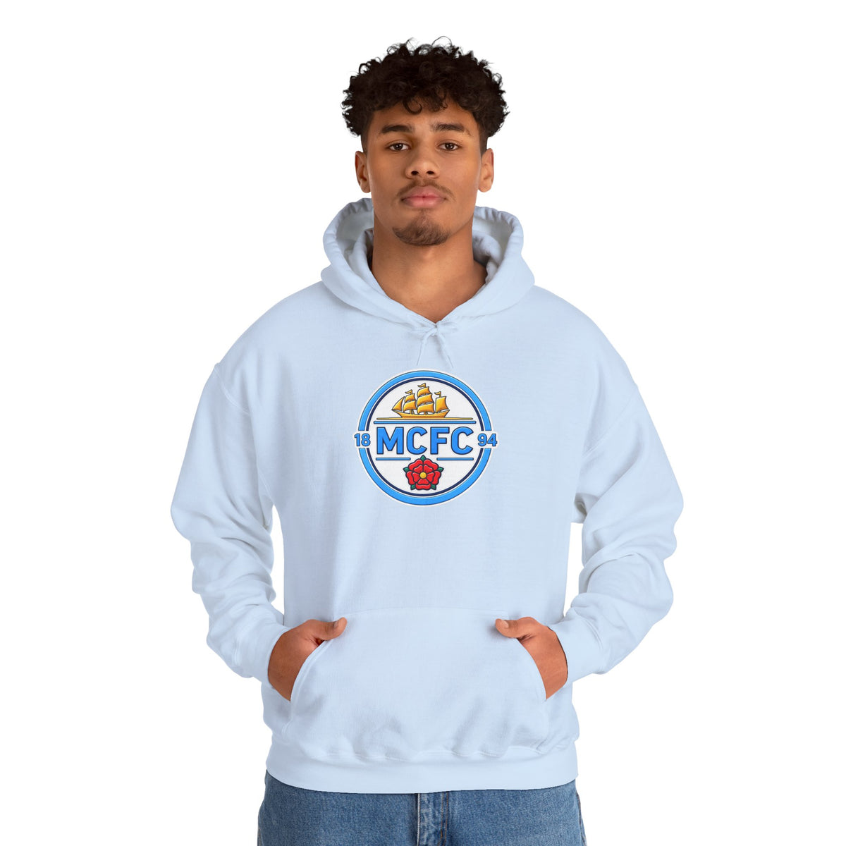 MCFC Logo Hoodie – Vintage Football Club Crest Pullover