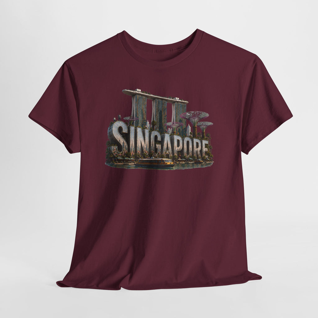 Singapore Skyline T-Shirt — Marina Bay Sands & Supertree Graphic Tee