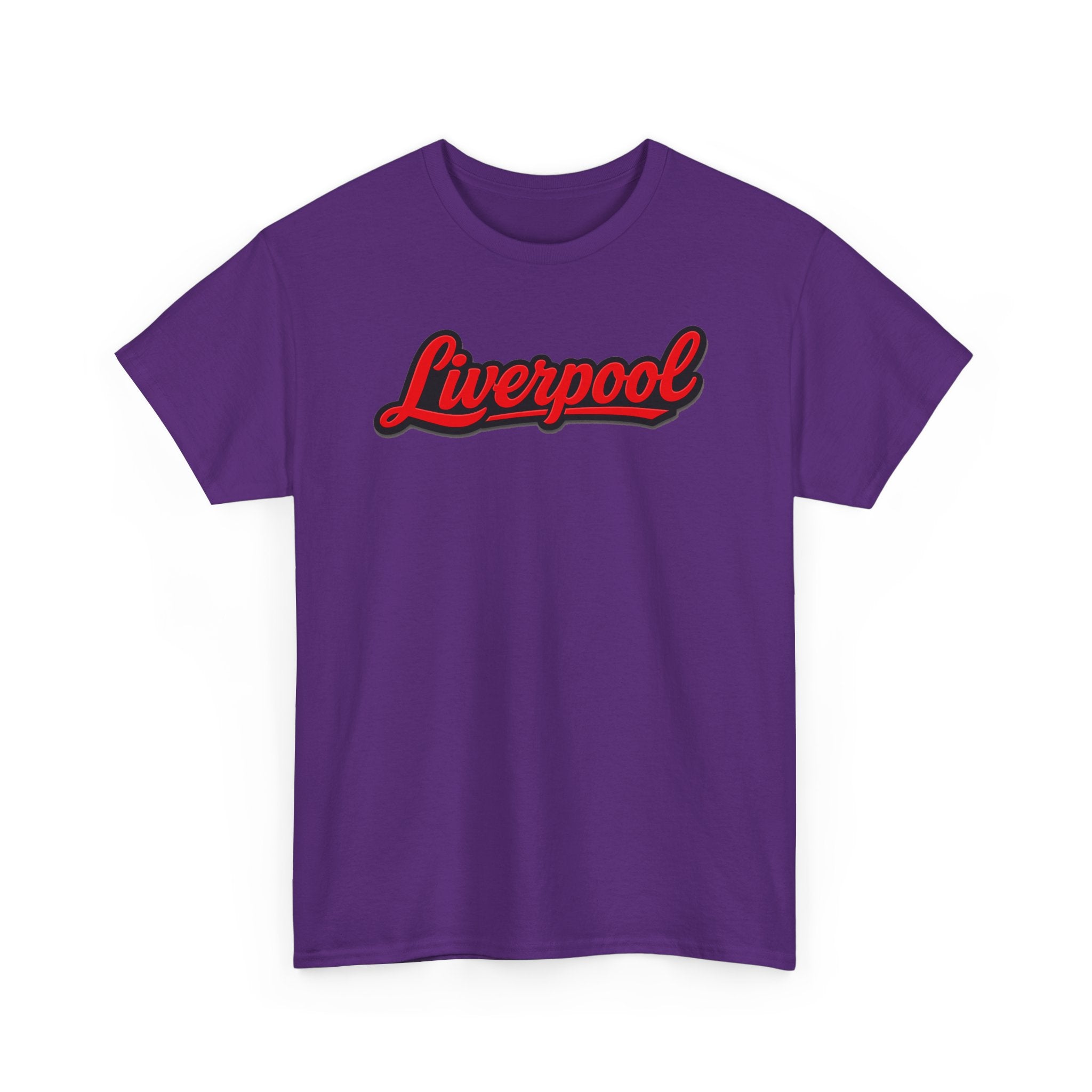 Liverpool Script T-Shirt — Retro Red Script Football Fan Tee