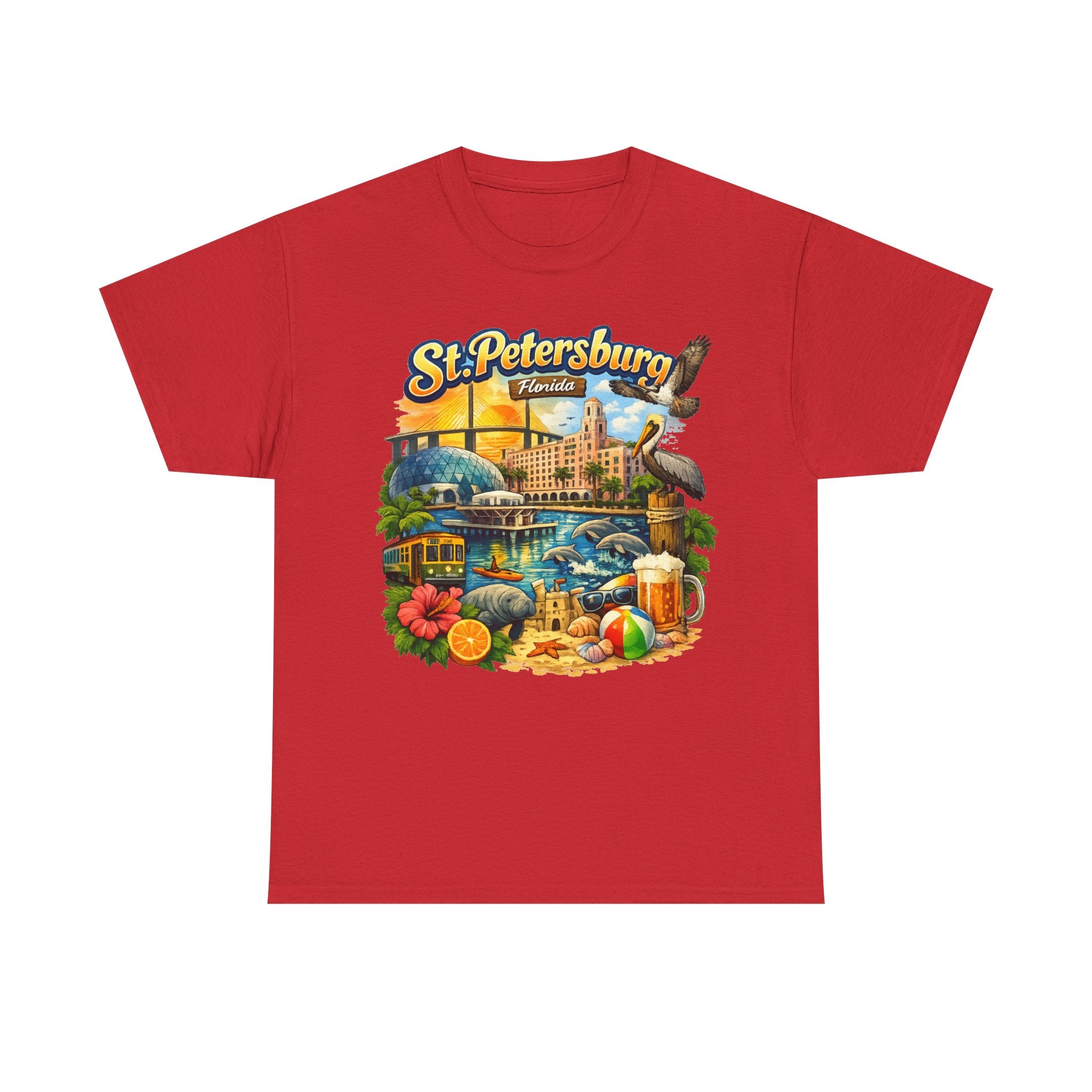 St. Petersburg Florida Retro Beach Scene T-Shirt