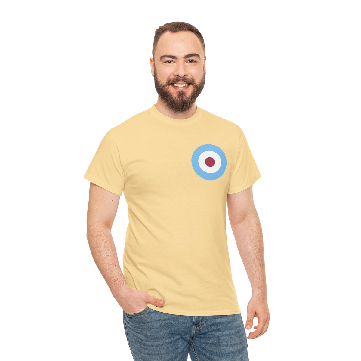 Manchester City Inspired Target Roundel Cotton T-Shirt