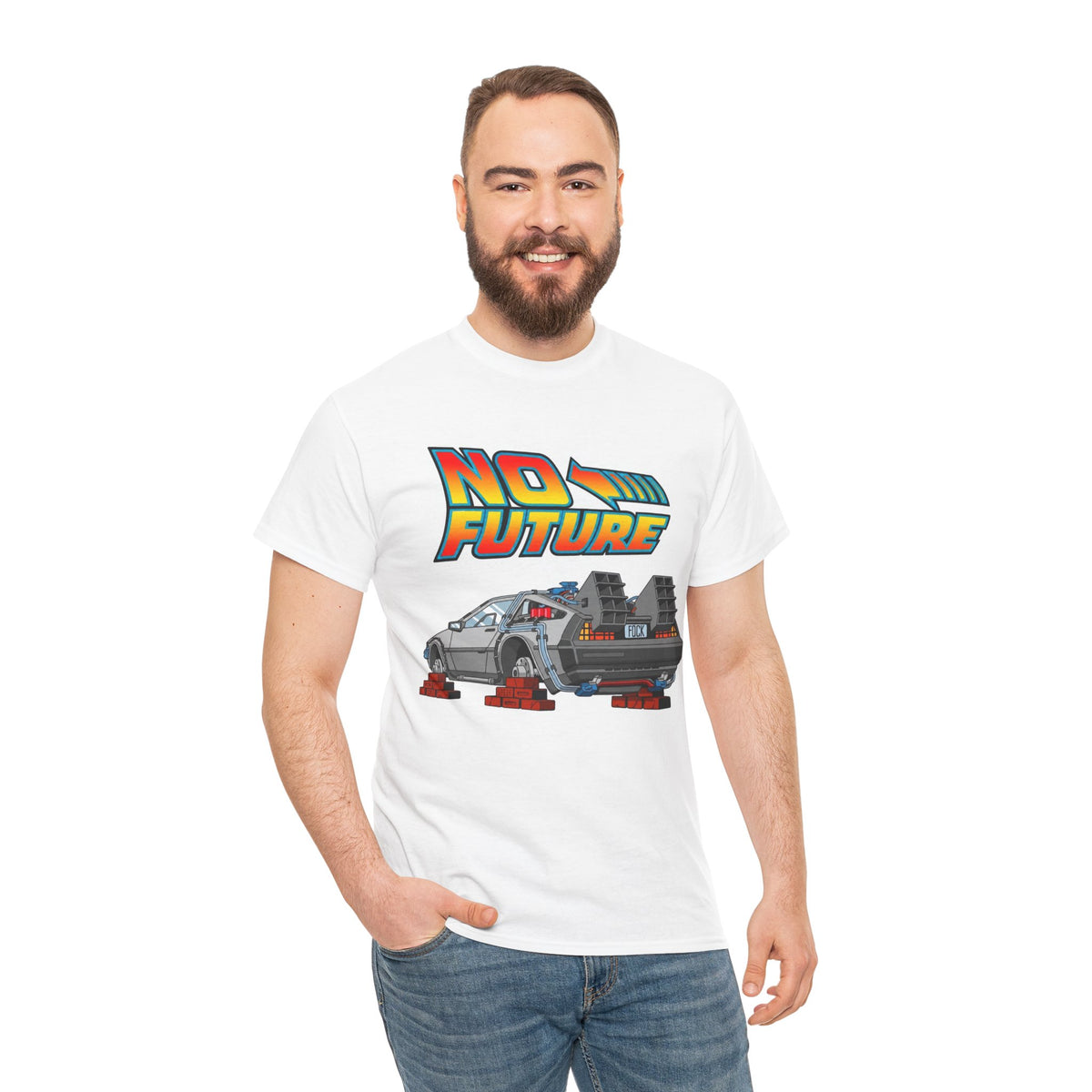 No Future DeLorean Cotton T-Shirt