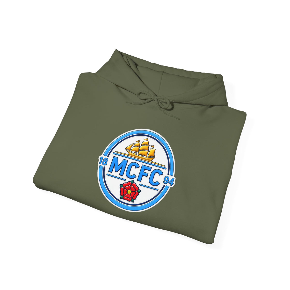 MCFC Logo Hoodie – Vintage Football Club Crest Pullover