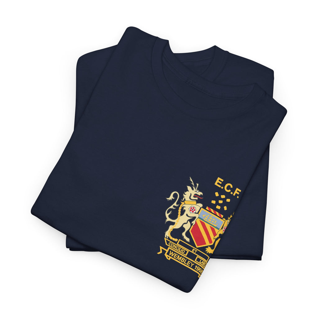 Manchester United Wembley 1968 Heraldic Crest Tee — Vintage Coat of Arms Chest Print