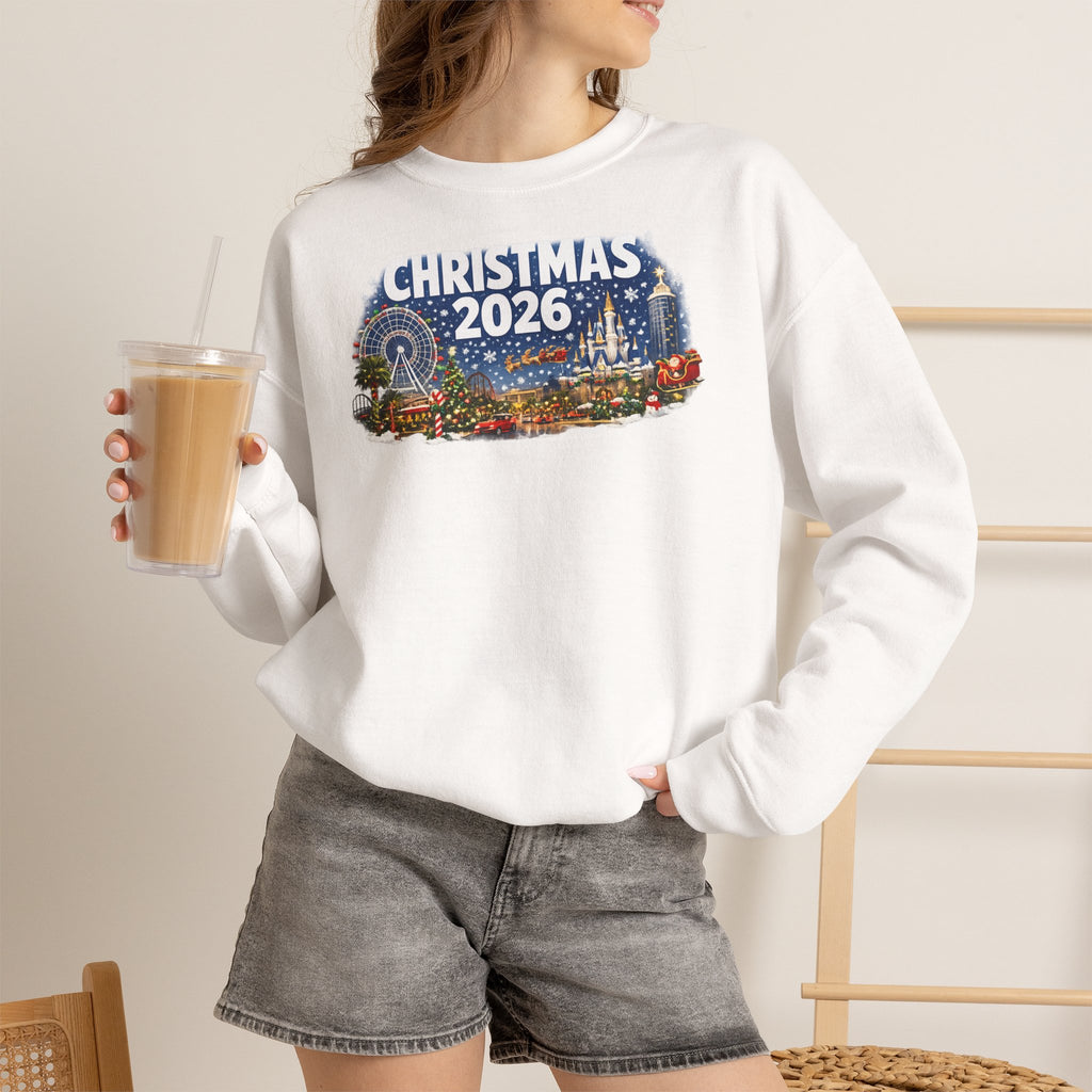 Christmas 2026 Holiday Sweatshirt – Festive Winter Cityscape Crewneck