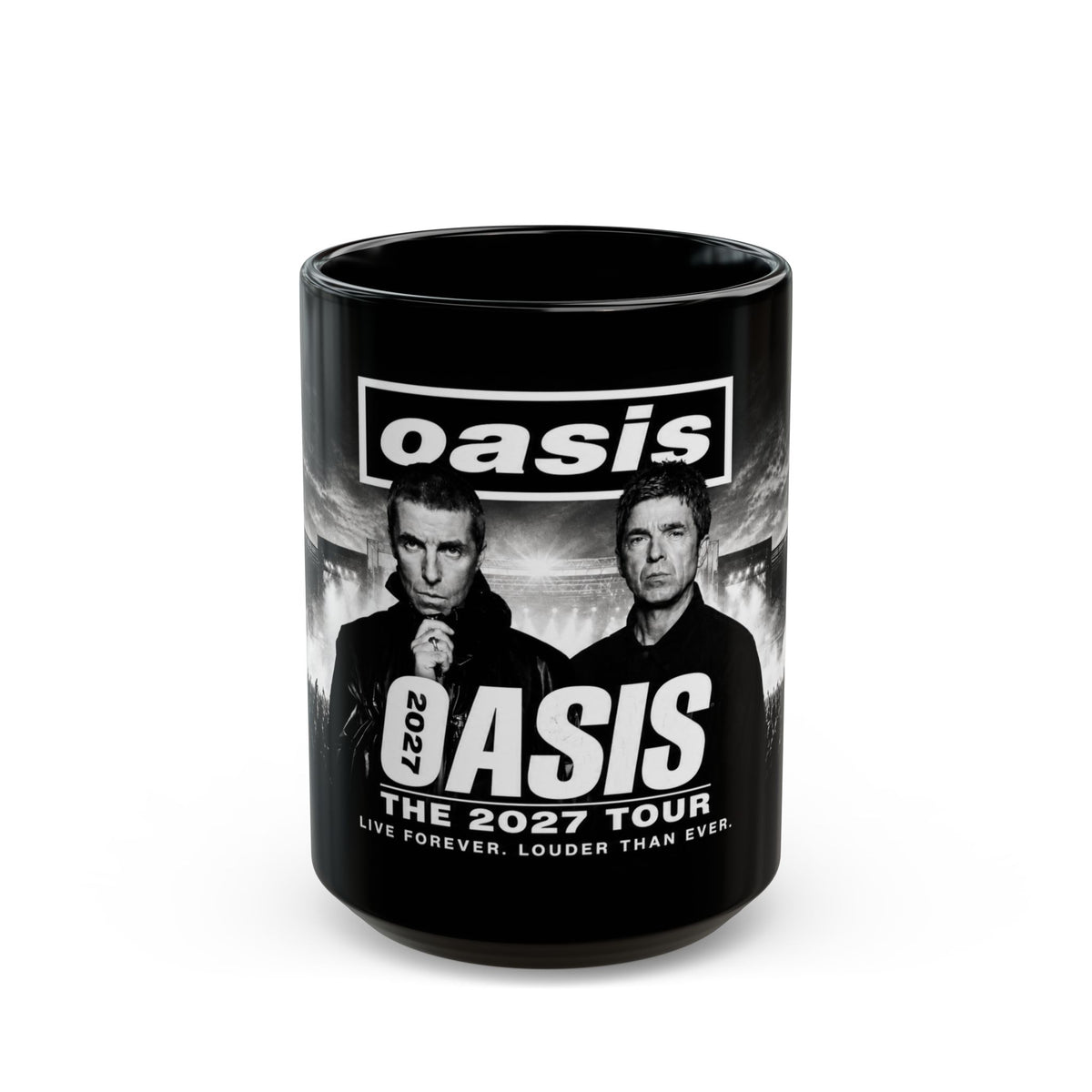 Oasis The 2027 Tour Inspired Black Coffee Mug