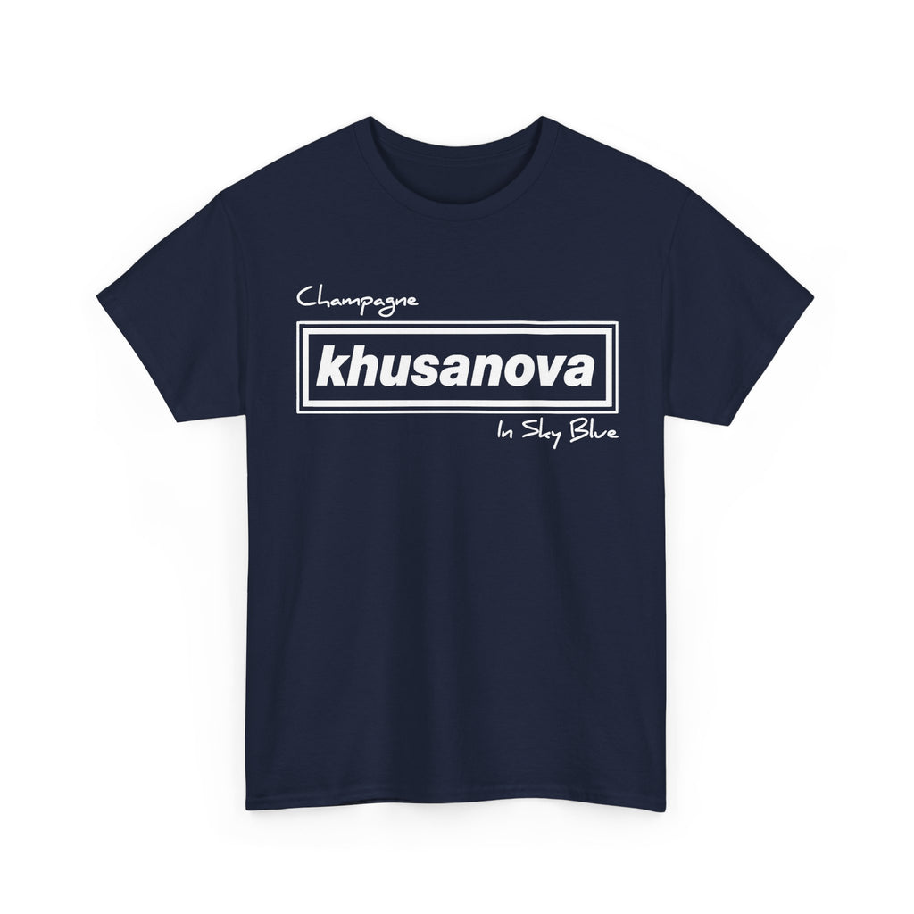 Khusanova Logo T-Shirt — Minimal Black Graphic Tee