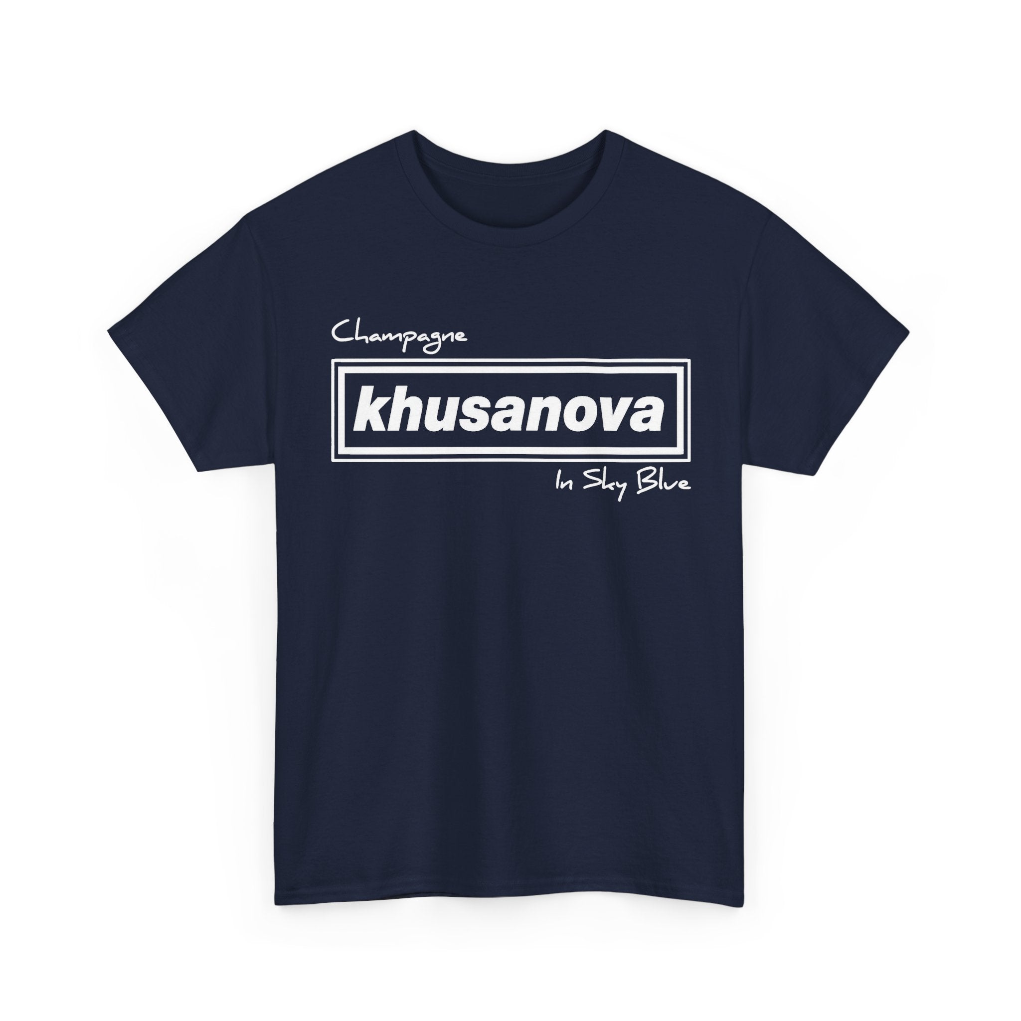 Khusanova Logo T-Shirt — Minimal Black Graphic Tee