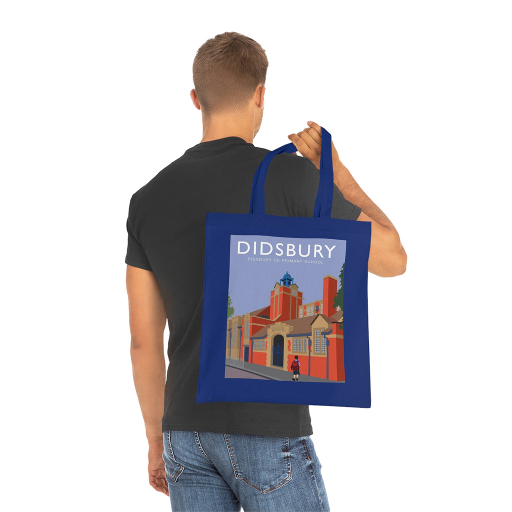 Elm Grove Didsbury C of E Primary School Vintage Travel Tote — Retro Illustrated Cotton Shopper Bag