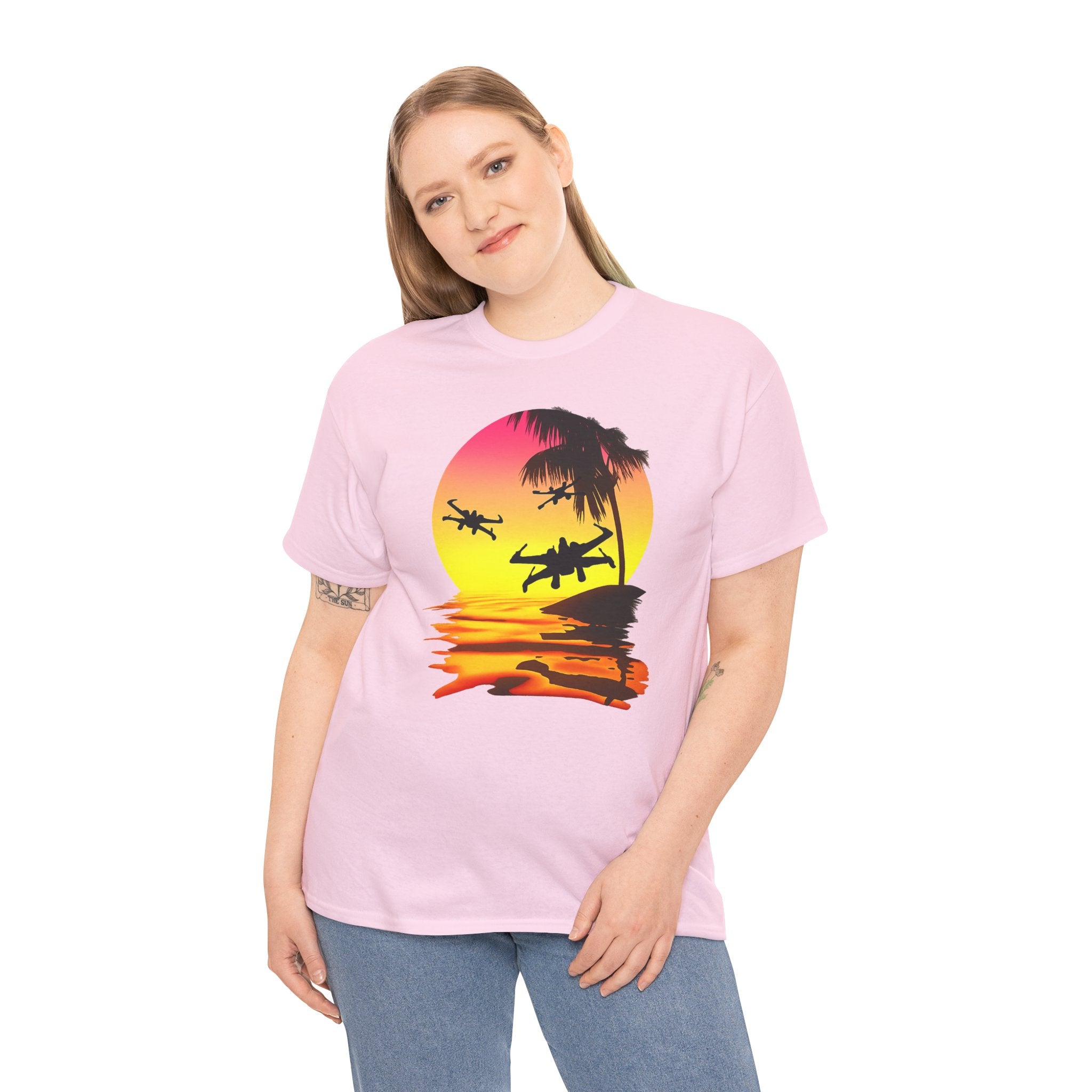 Star Wars X-Ring Sunset Beach Plane T-Shirt
