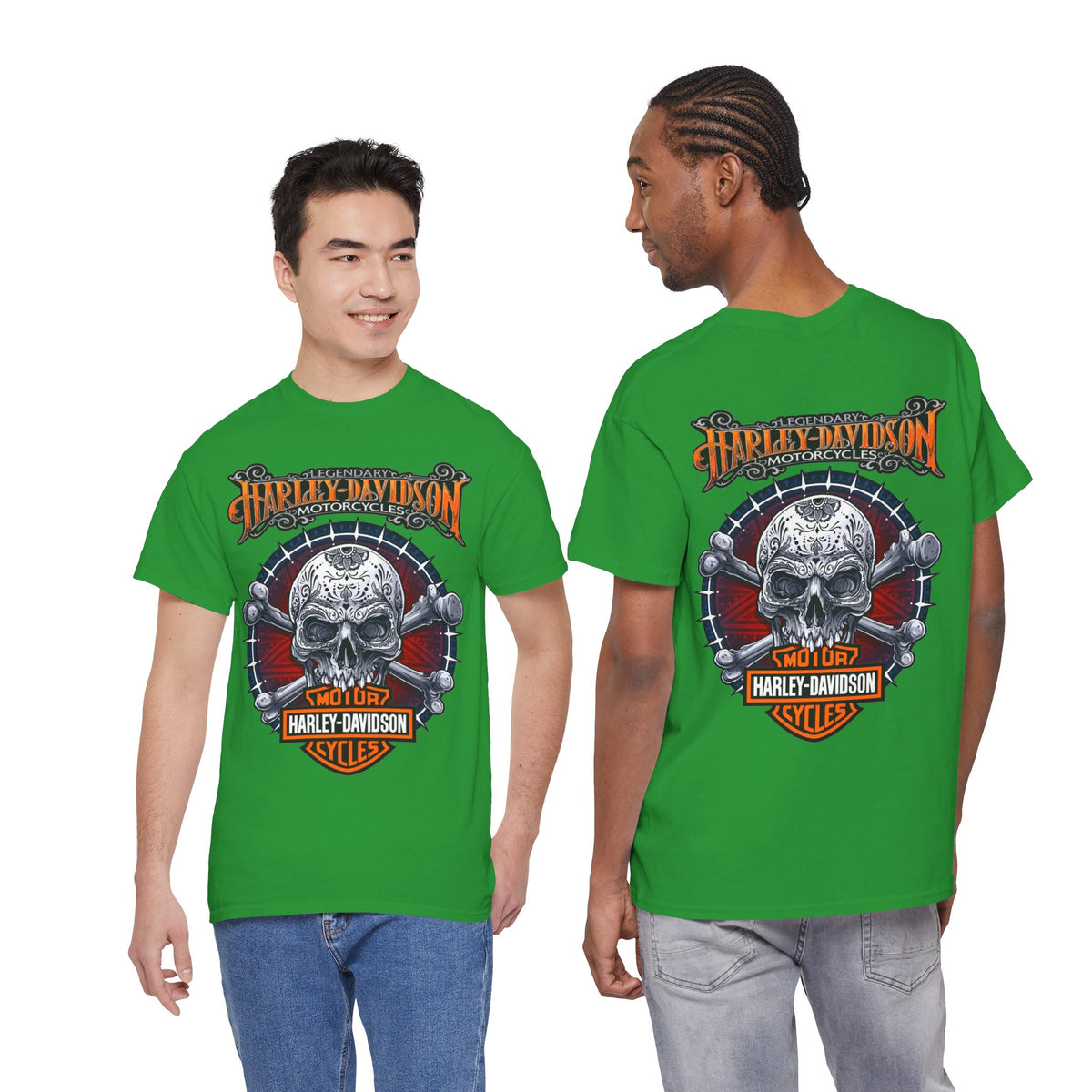 Harley-Davidson Skull Logo Cotton T‑Shirt