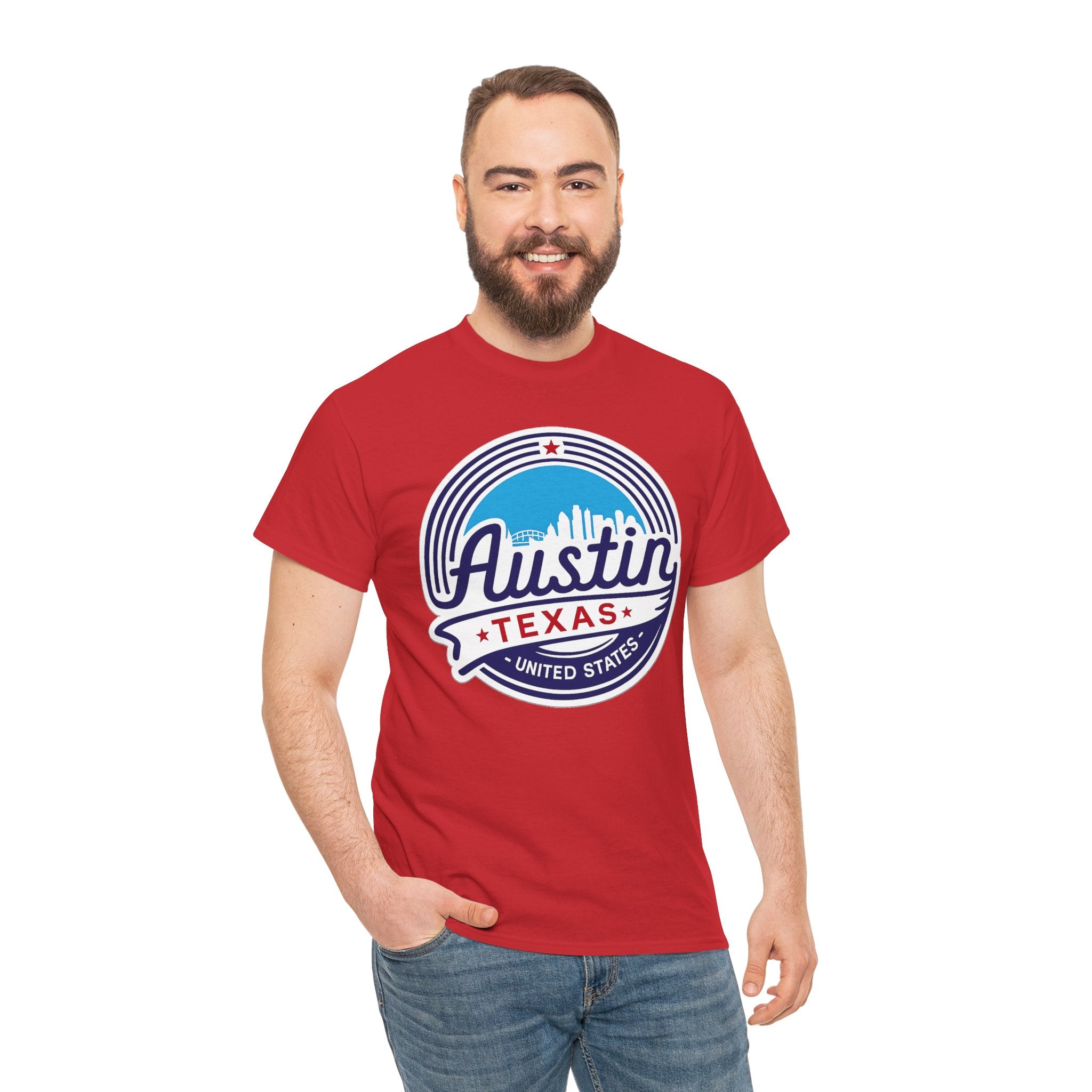 Austin Texas Retro Skyline T-Shirt — Vintage City Pride Tee