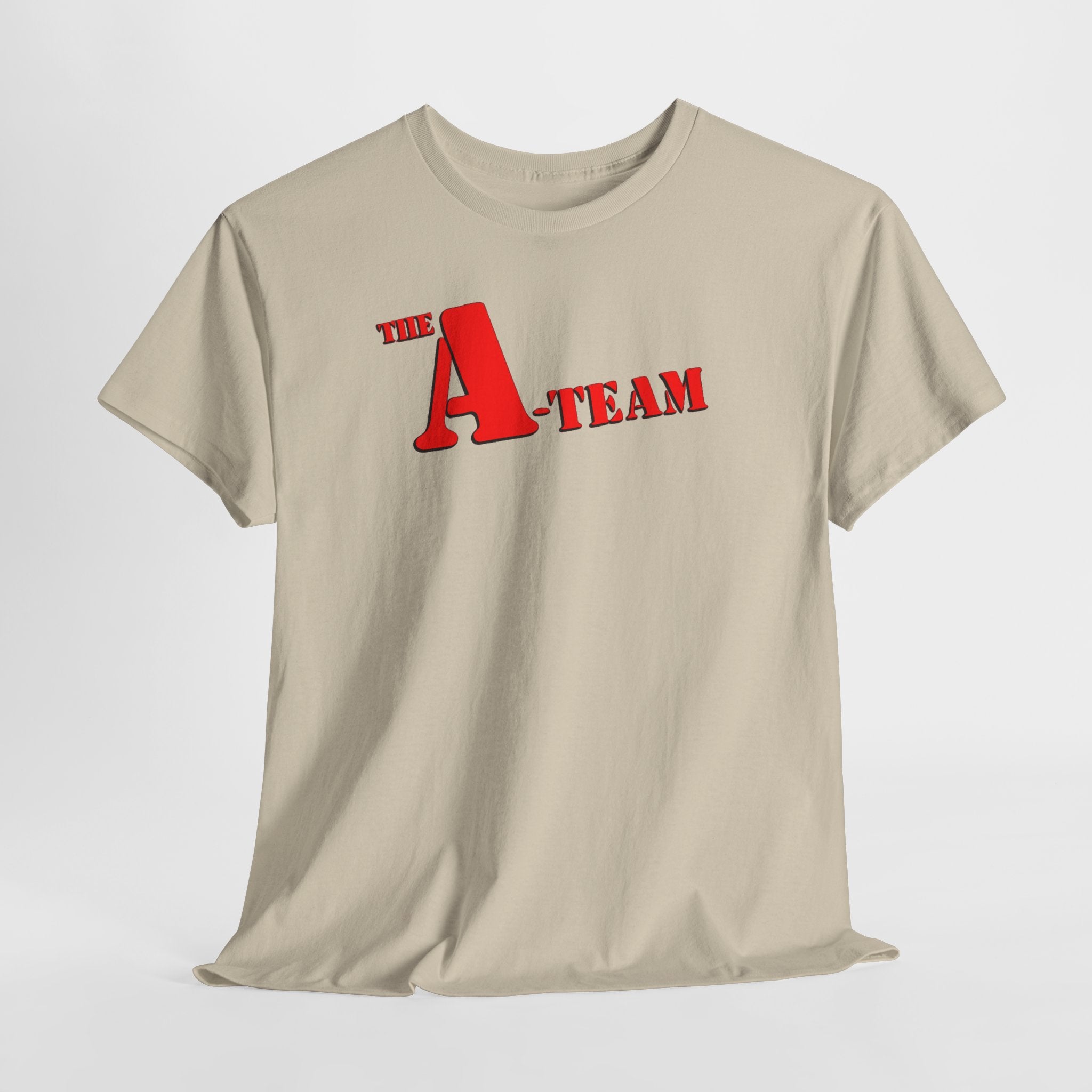 A-Team Graphic Tee — Retro Red Logo Vintage Crew T-Shirt
