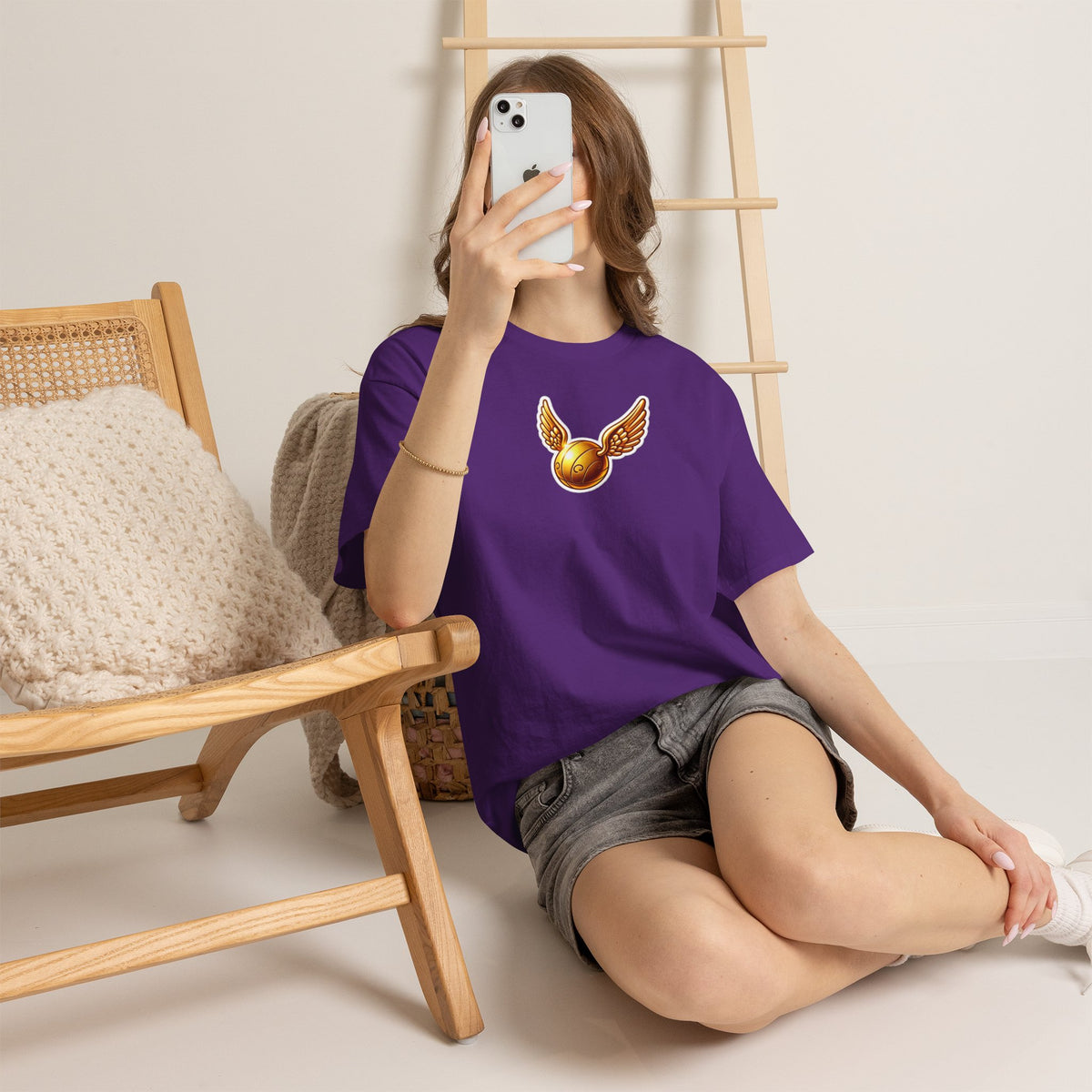 Golden Snitch Cotton T‑Shirt — Quidditch Wizarding Fan Tee