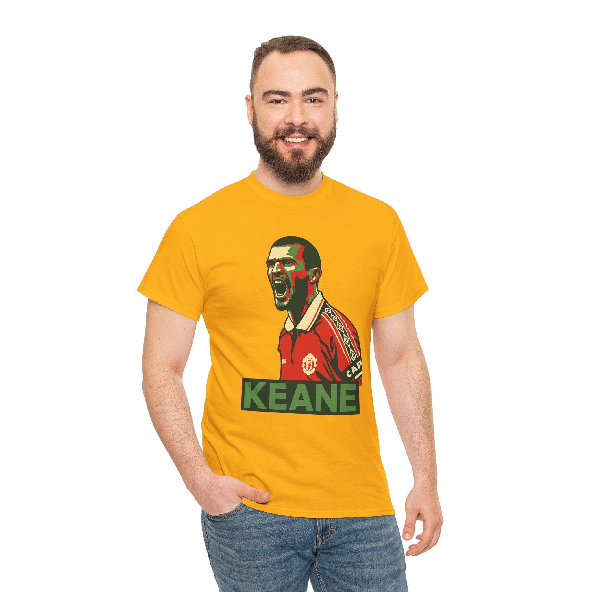 Roy Keane Retro Soccer Tee - Iconic Football Legend Graphic Shirt