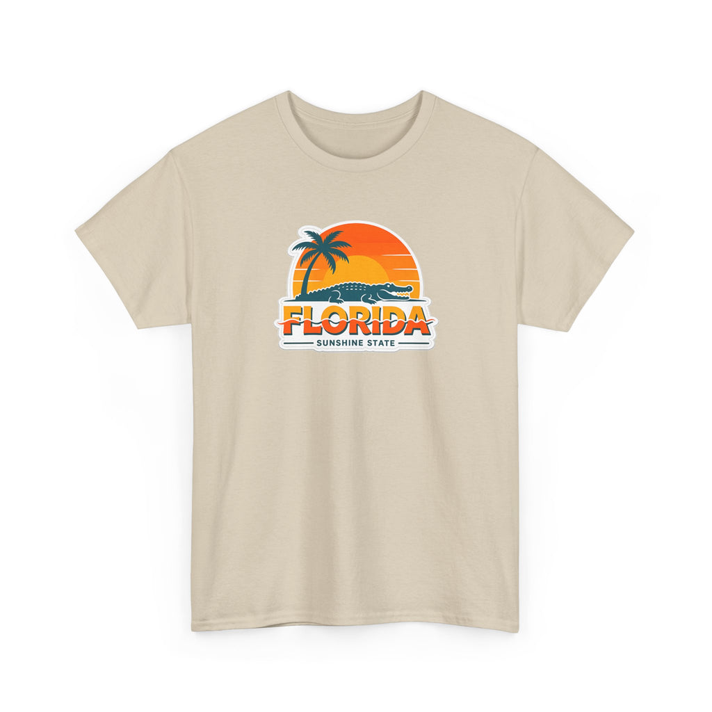 Florida Sunshine State T-Shirt — Retro Palm Sunset Graphic Tee
