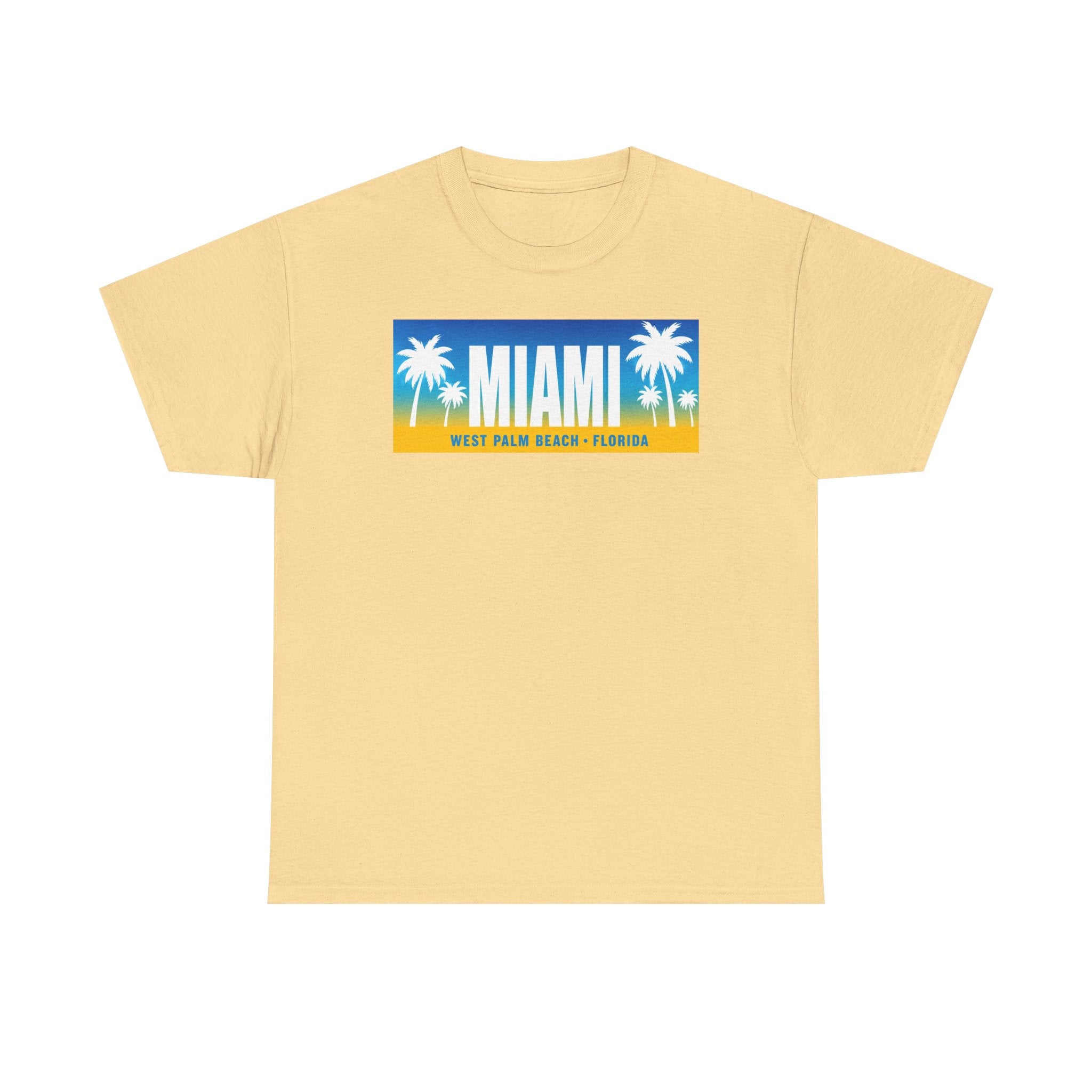 Miami West Palm Beach Vintage Tee — "MIAMI" Beach Palm Trees T‑Shirt