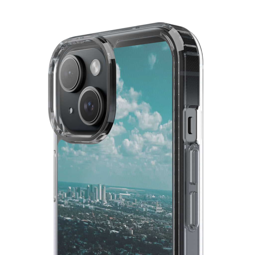 Tampa Bay Raymond James Stadium Clear Phone Case — Aerial City Stadium Design