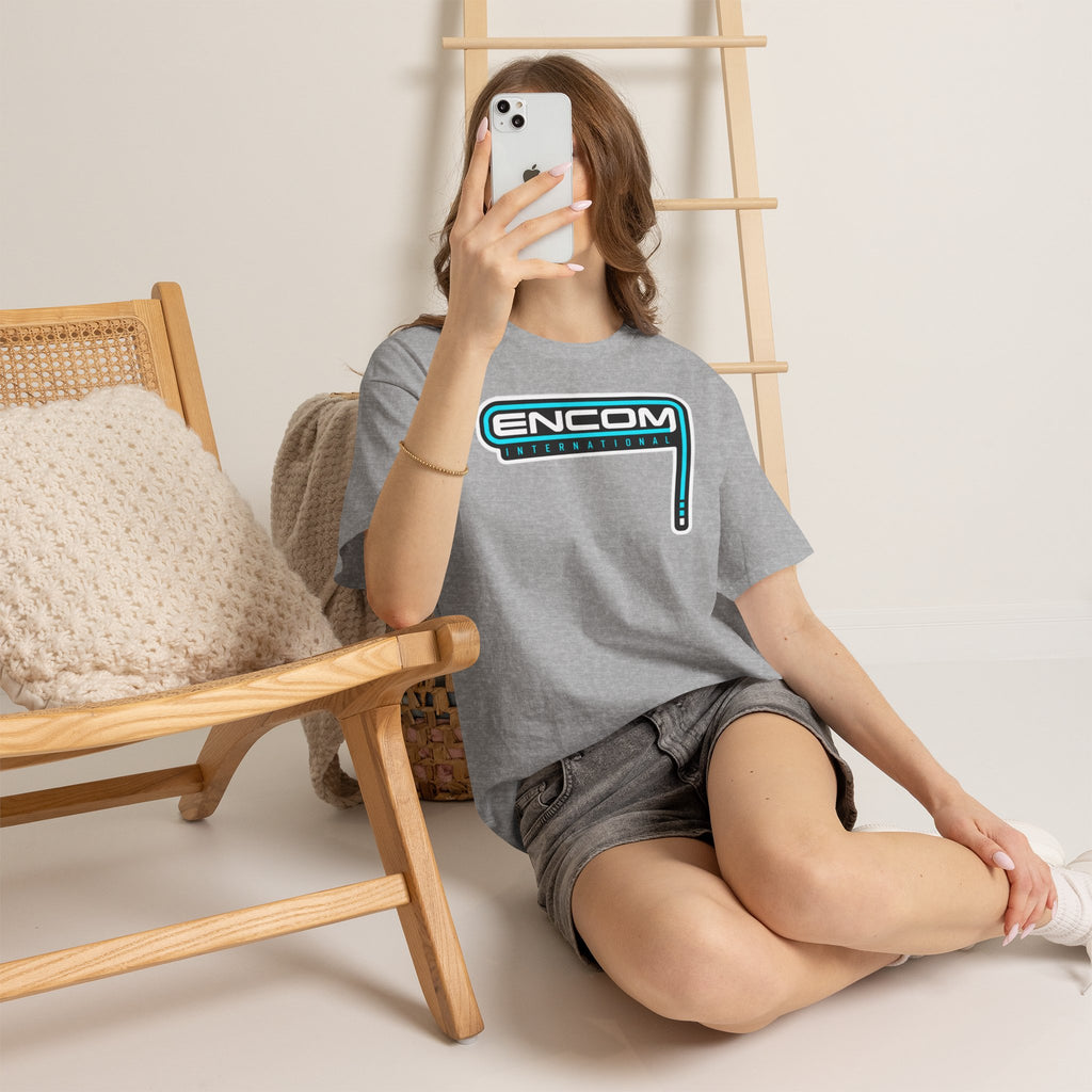 ENCOM International Logo Cotton T-Shirt — Retro Tech Gaming Tee