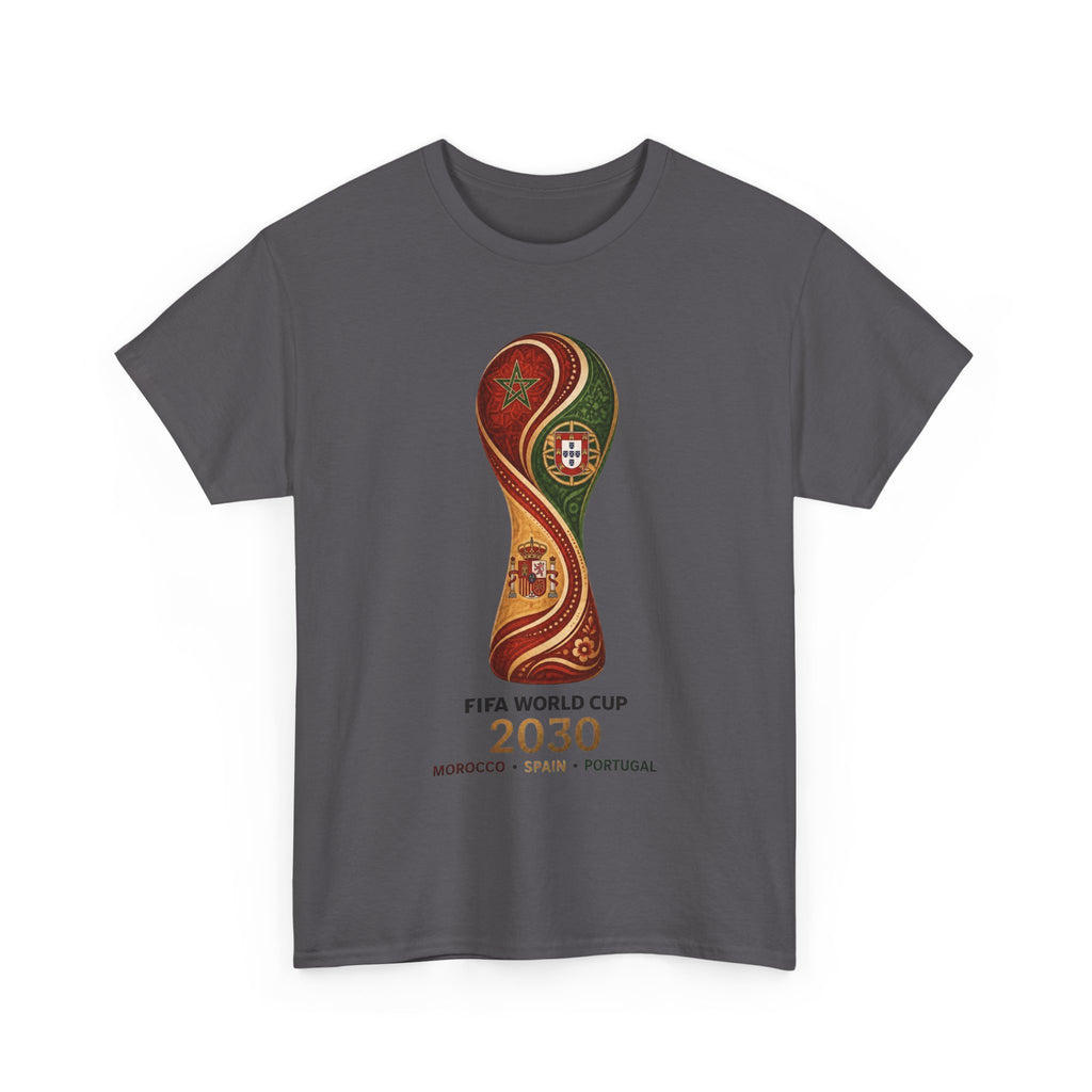 FIFA World Cup 2030 Trophy T-Shirt — Morocco Spain Portugal Official Design