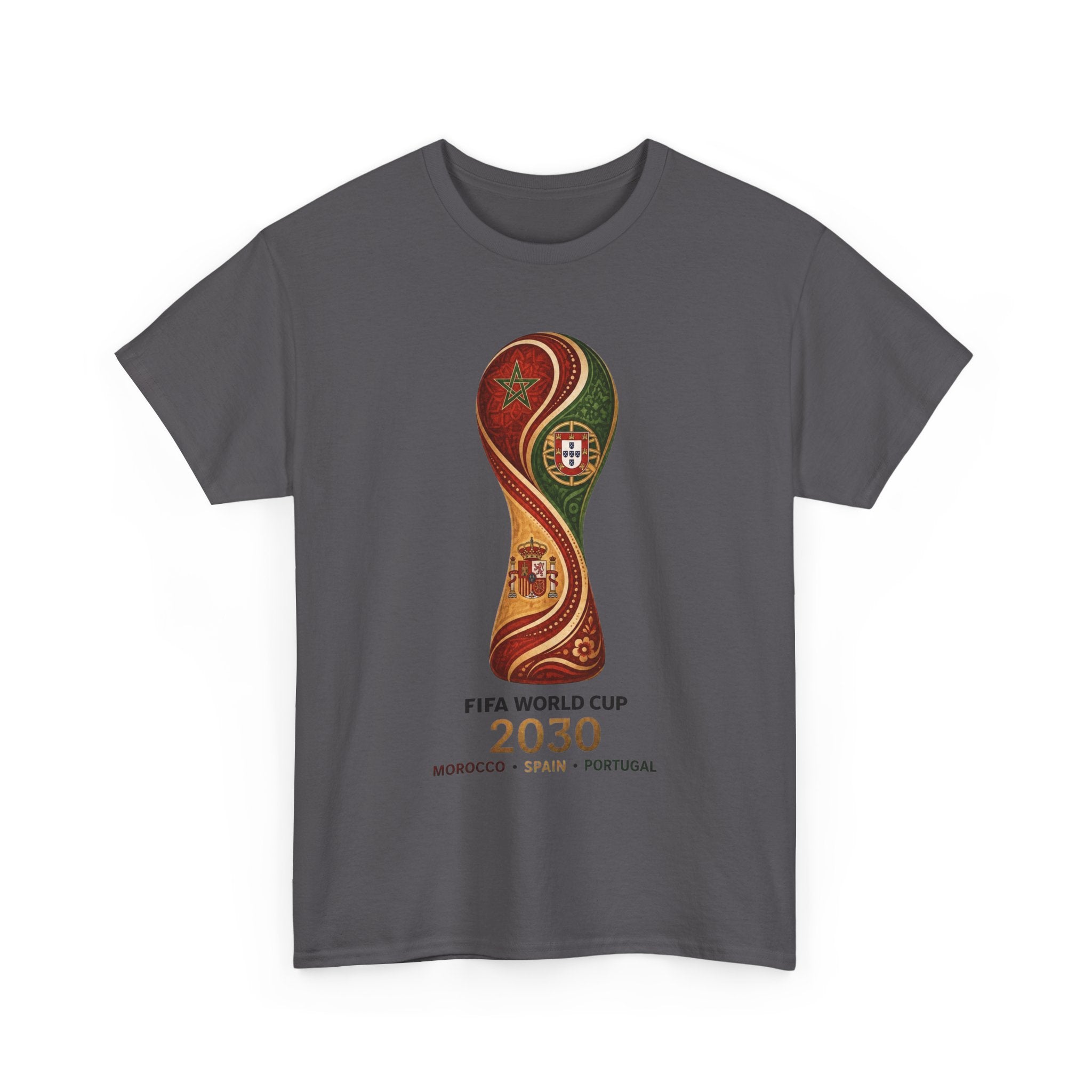 FIFA World Cup 2030 Trophy T-Shirt — Morocco Spain Portugal Official Design