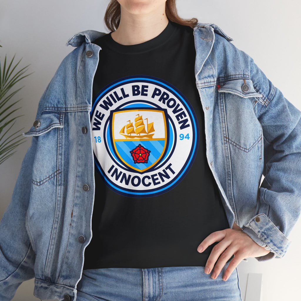 “We Will Be Proven Innocent” Justice Manchester City Cotton T-Shirt