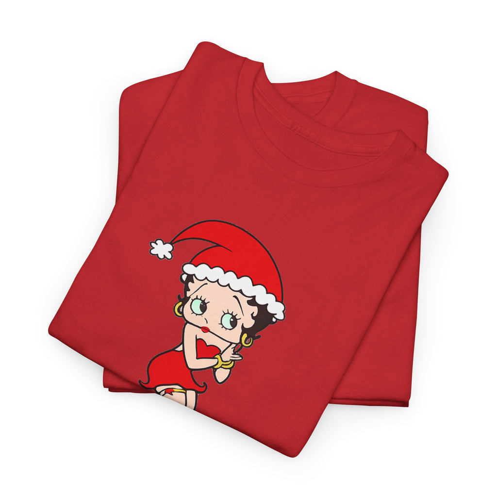 Christmas Betty Boop Tee - 'Merry Christmas' Holiday Graphic Shirt