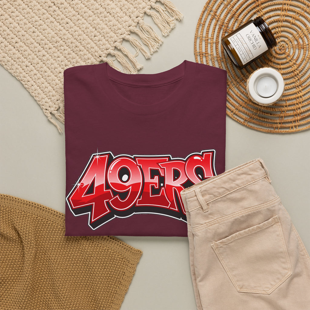 T-Shirt — '49ERS' Red Graffiti Sports Logo Tee