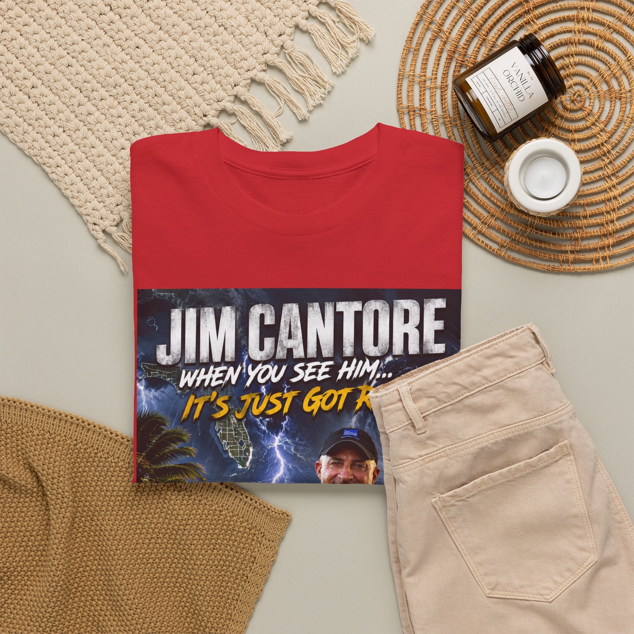 Jim Cantore "It's Just Got Real" Hurricane T-Shirt