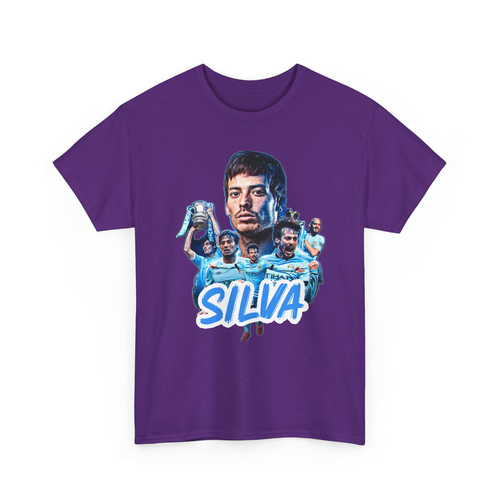 David Silva Manchester City Soccer Tee — Classic Player Portrait Football Shirt