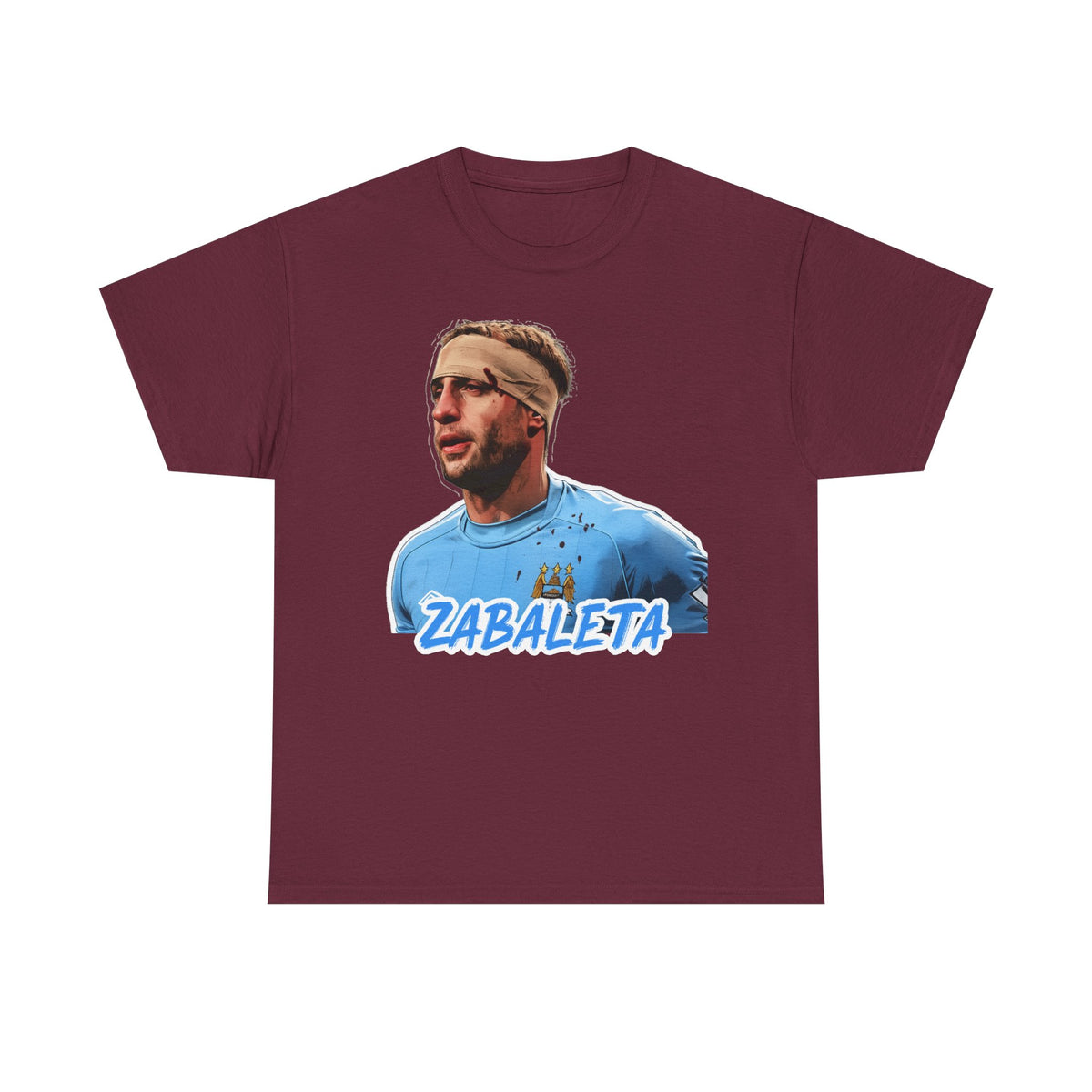 Zabaleta Manchester City Fan Tee — Retro Player Portrait Soccer T‑Shirt