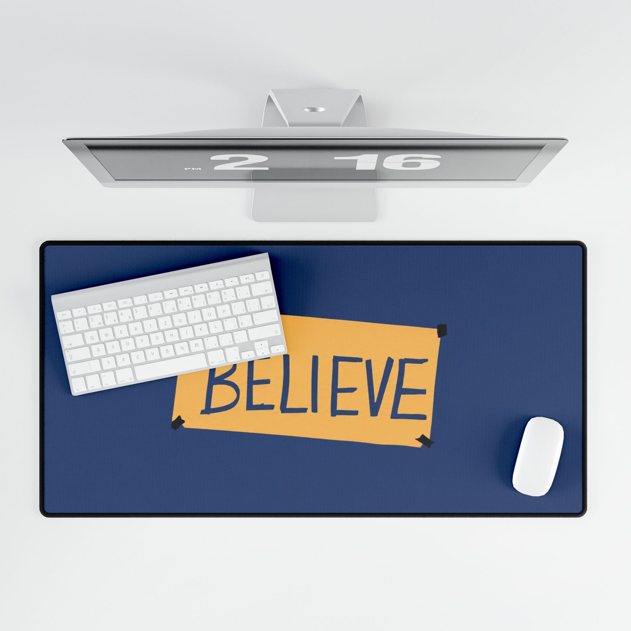 Ted Lasso Inspired Believe Desk Mat — Inspirational Large Mouse Pad for Office & Home