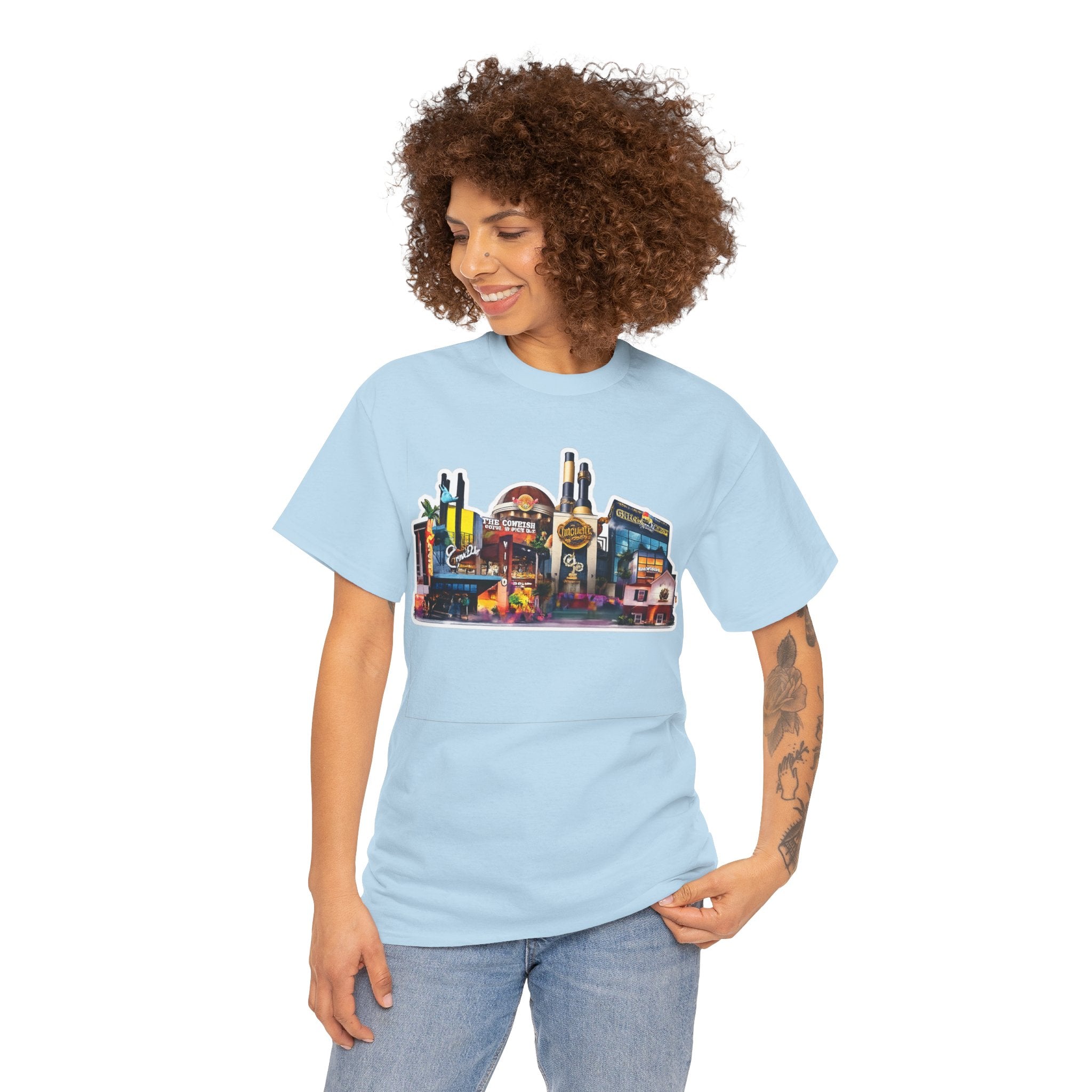 Universal Orlando Skyline T-Shirt — Neon Strip Casino Cityscape Tee