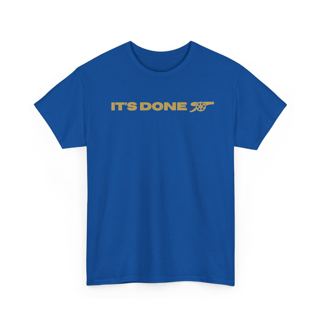 It's Done Arsenal Champions T-Shirt – Minimalist Gold Script Tee