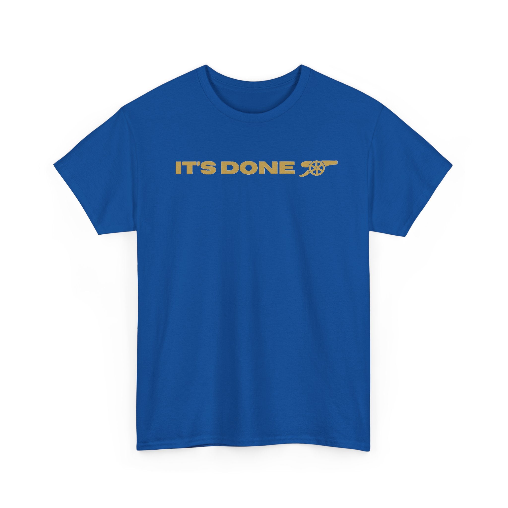 It's Done Arsenal Champions T-Shirt – Minimalist Gold Script Tee
