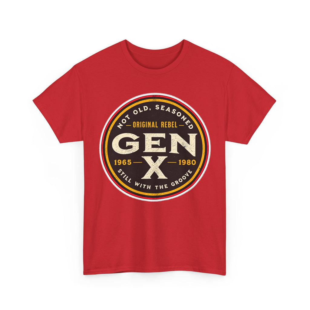 Gen X Tee - 'Not Old, Seasoned' Vintage Rebel Graphic T-Shirt (1965-1980)