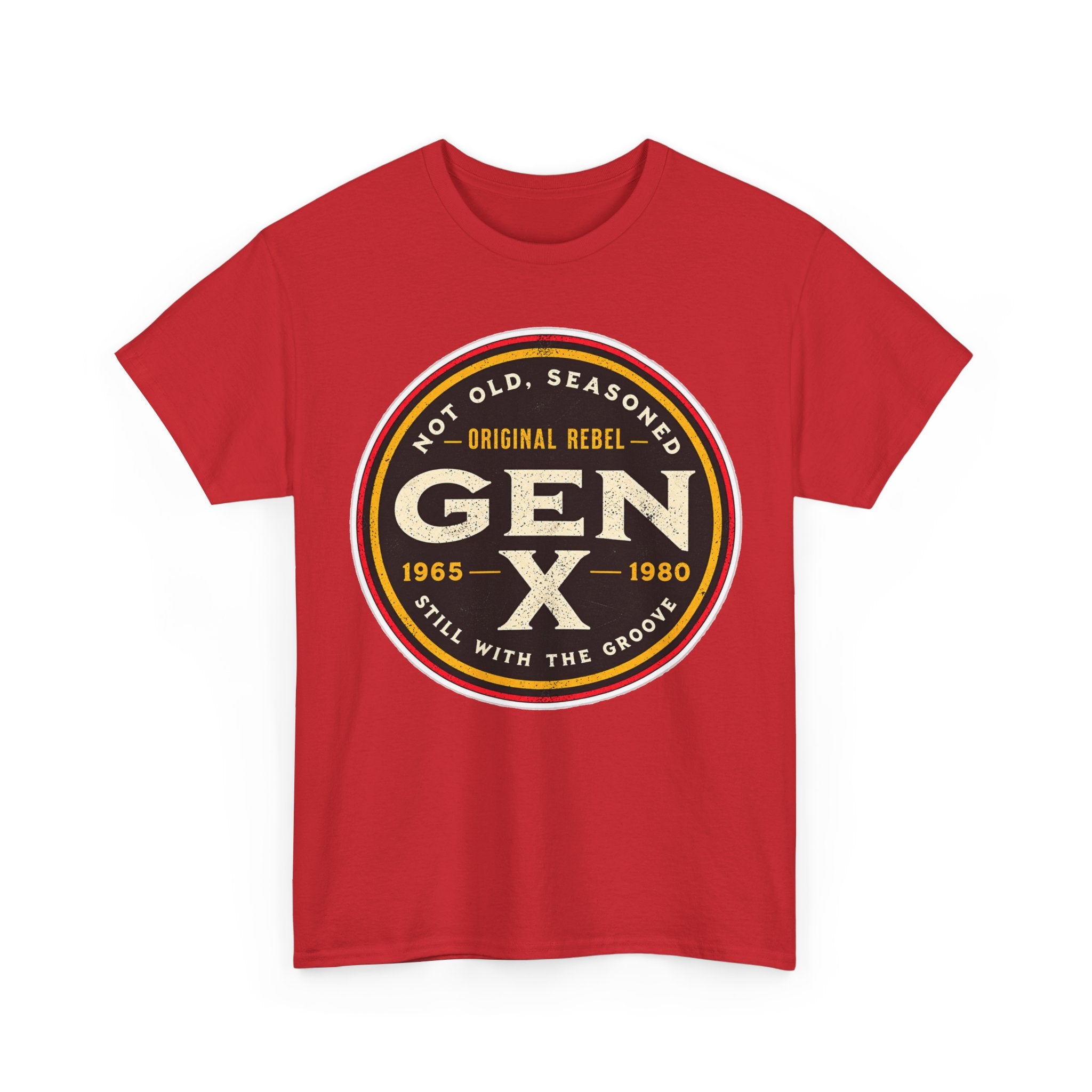 Gen X Tee - 'Not Old, Seasoned' Vintage Rebel Graphic T-Shirt (1965-1980)
