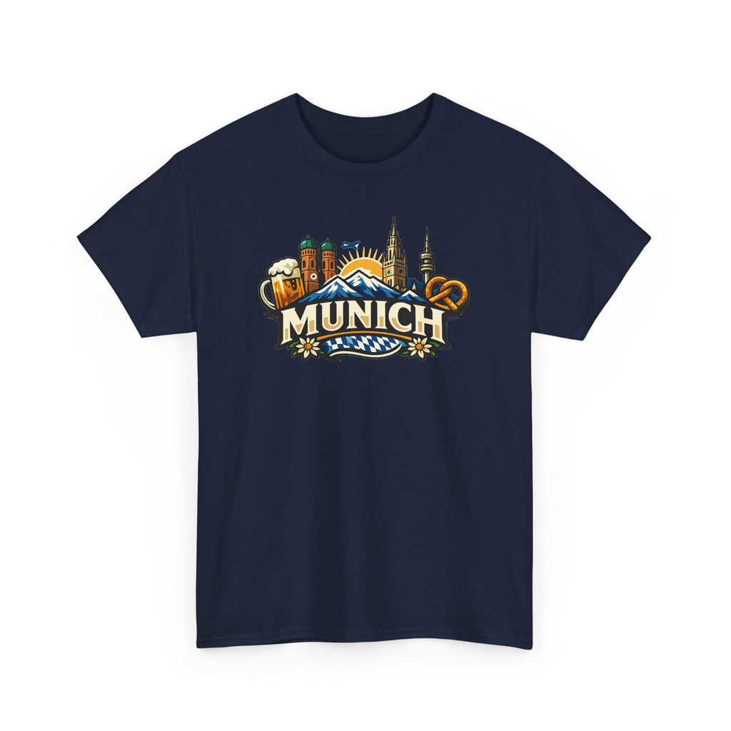 Munich Souvenir T‑Shirt — Oktoberfest Beer & Pretzel Graphic Tee