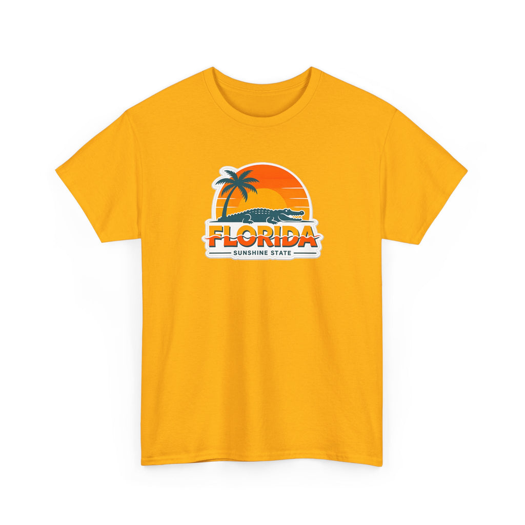 Florida Sunshine State T-Shirt — Retro Palm Sunset Graphic Tee