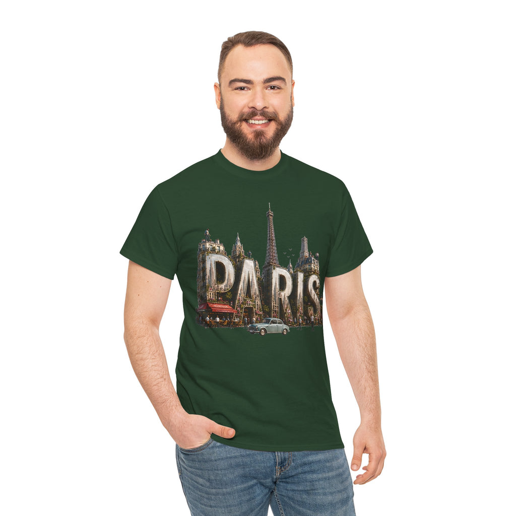 Paris Vintage Landmark T-Shirt — Eiffel Tower Retro Travel Tee
