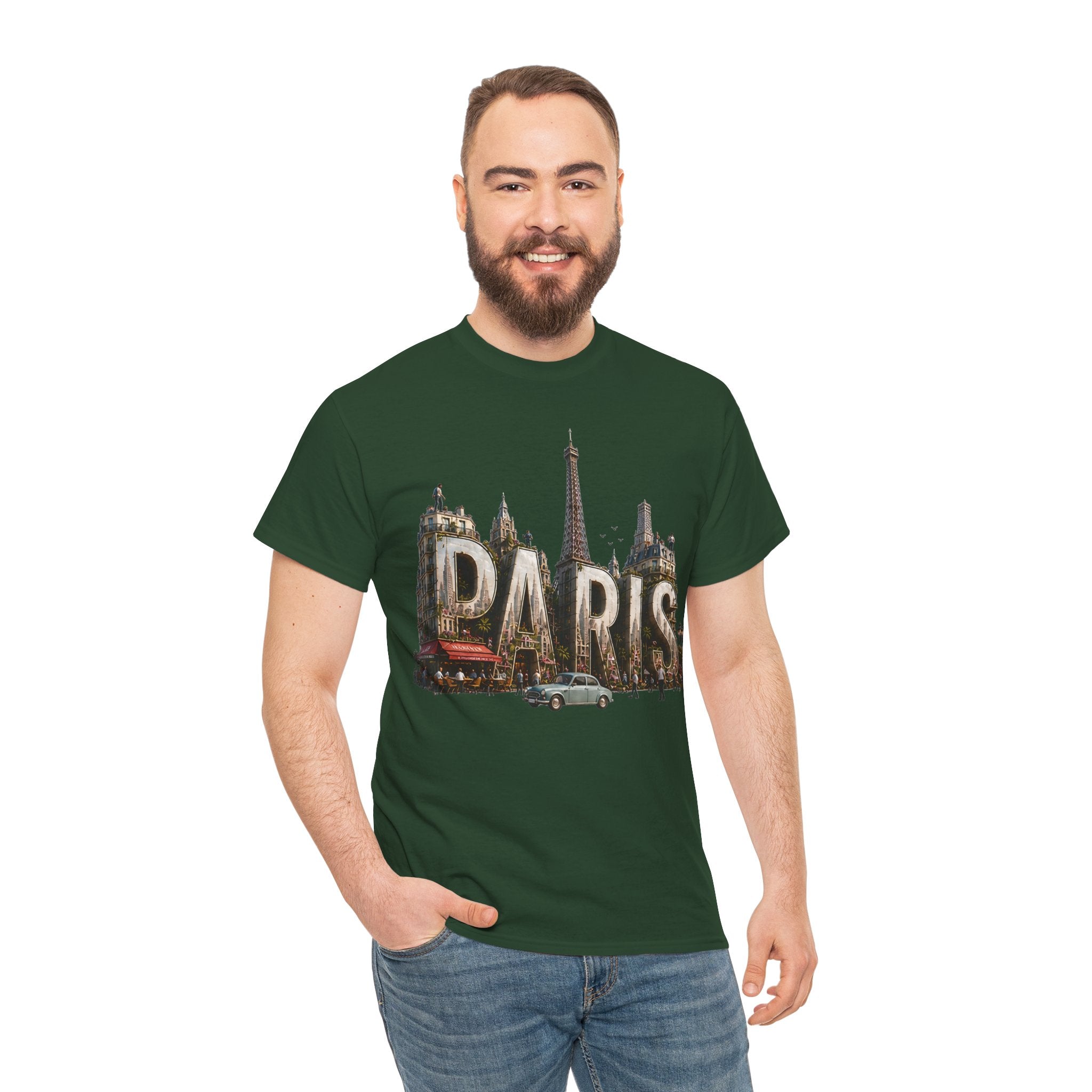 Paris Vintage Landmark T-Shirt — Eiffel Tower Retro Travel Tee
