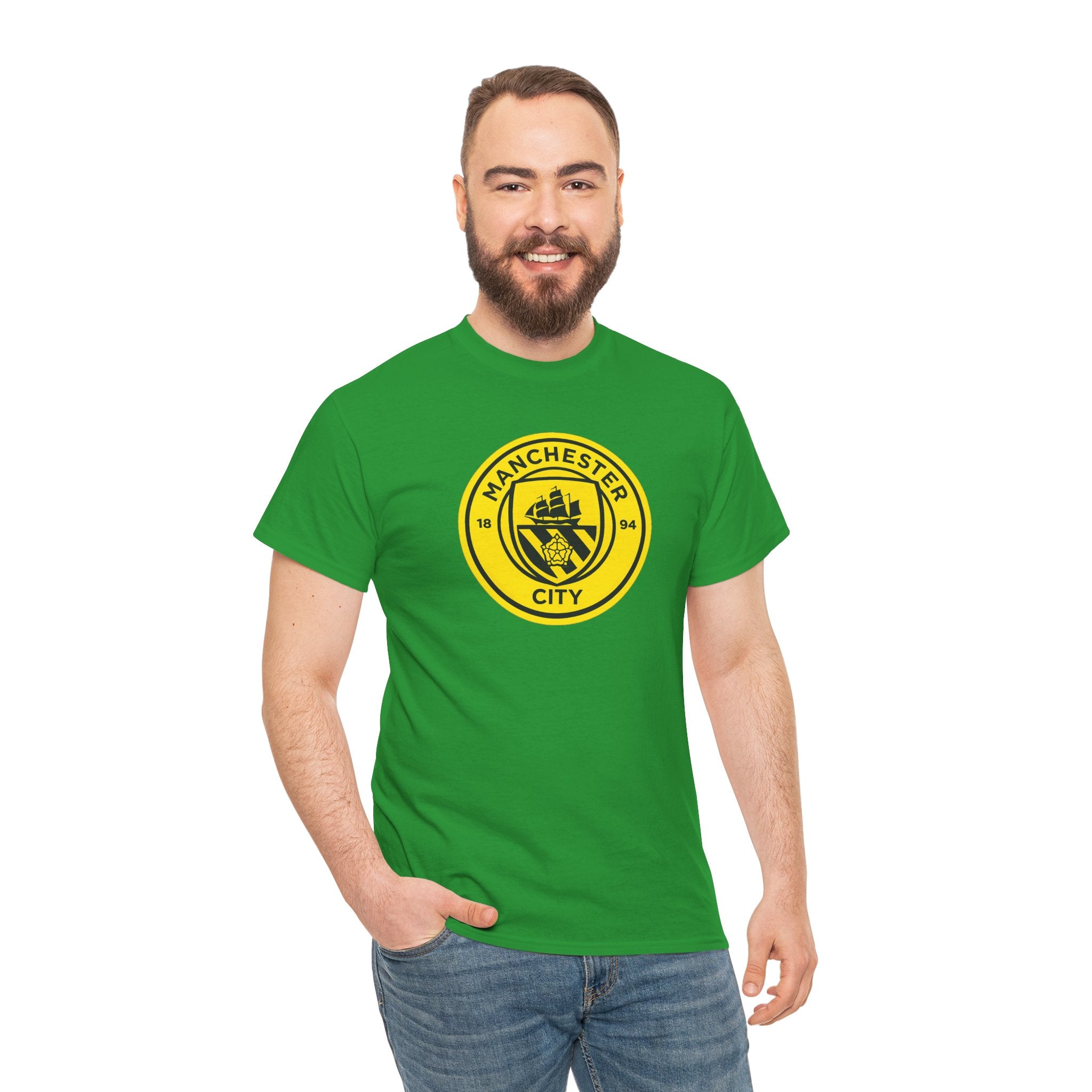 Manchester City Yellow Crest T-Shirt
