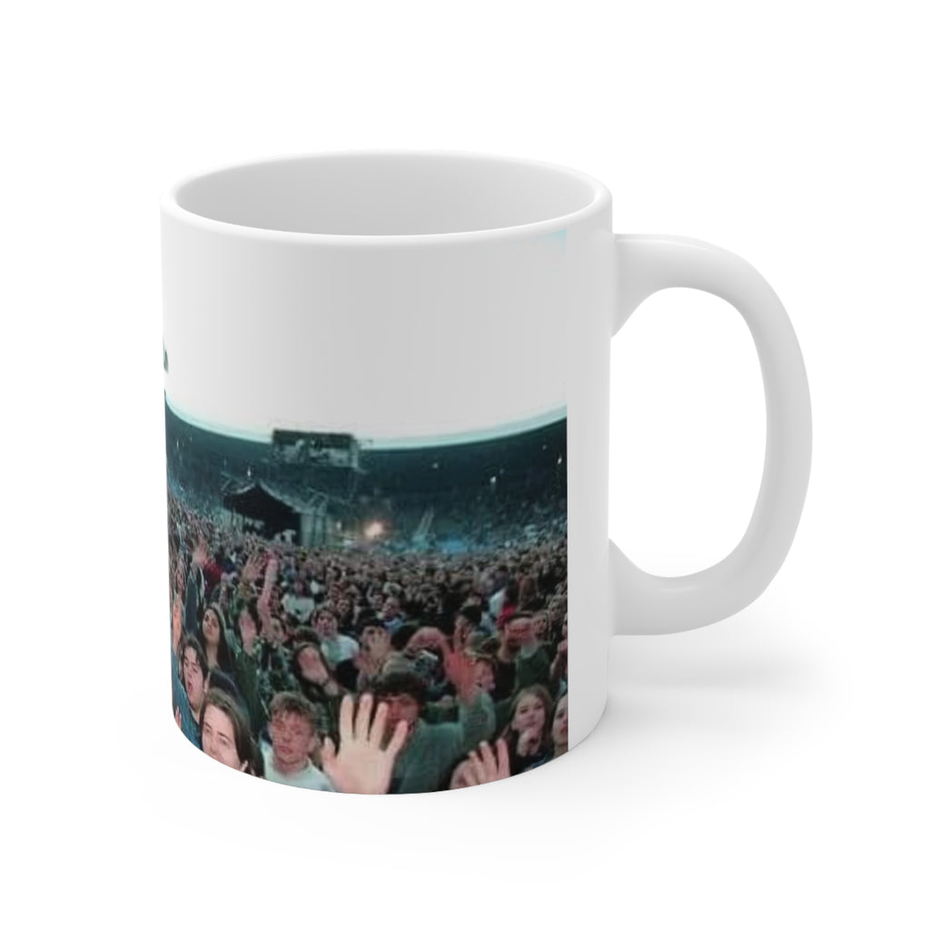 Oasis at Maine Road Concert Crowd Photo Coffee Mug - Live Stadium Crowd 11oz & 15oz Ceramic Mug