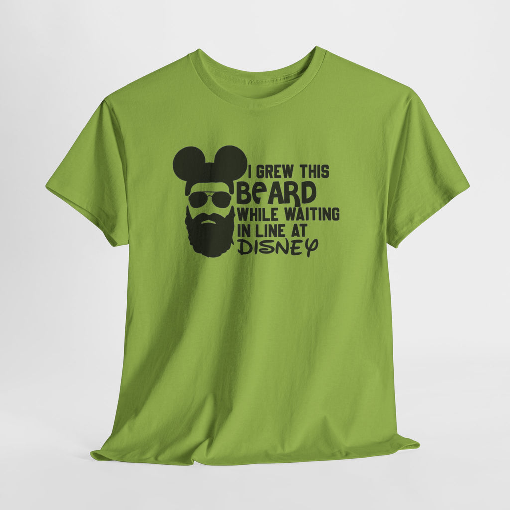 Beard While Waiting Tee – "I Grew This Beard While Waiting In Line At Disney" Funny Disney Dad T-Shirt