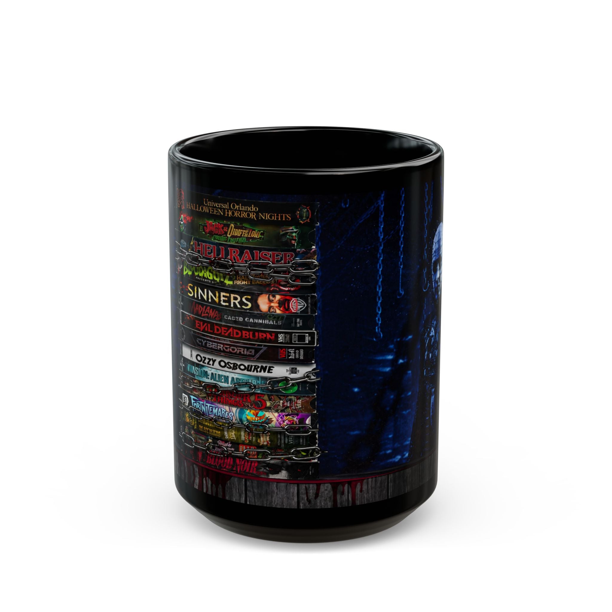 Hellraiser Pinhead & Lament Configuration Black Coffee Mug – Horror Movie Fan Gift (11oz/15oz)