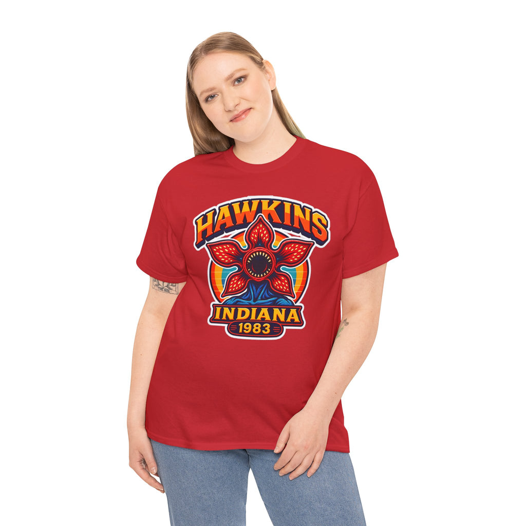 Hawkins Indiana 1983 Demogorgon Floral Cotton T-Shirt