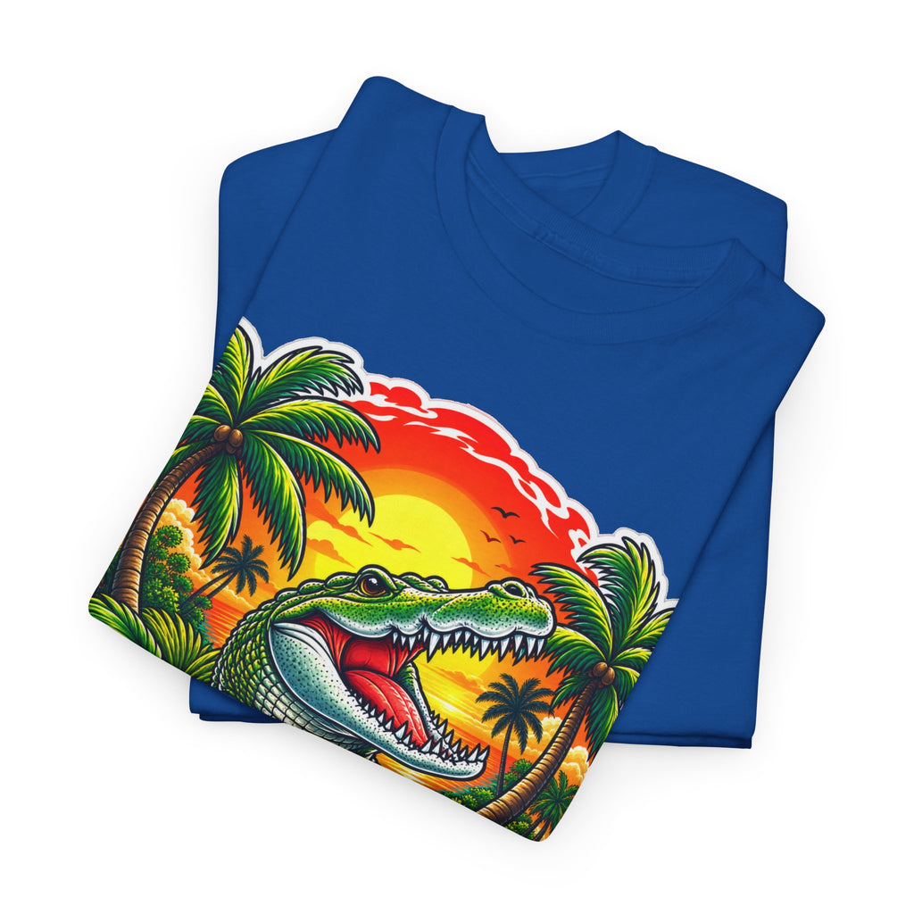 Florida Gator Sunset T-Shirt — Tropical Palm Beach Vacation Tee