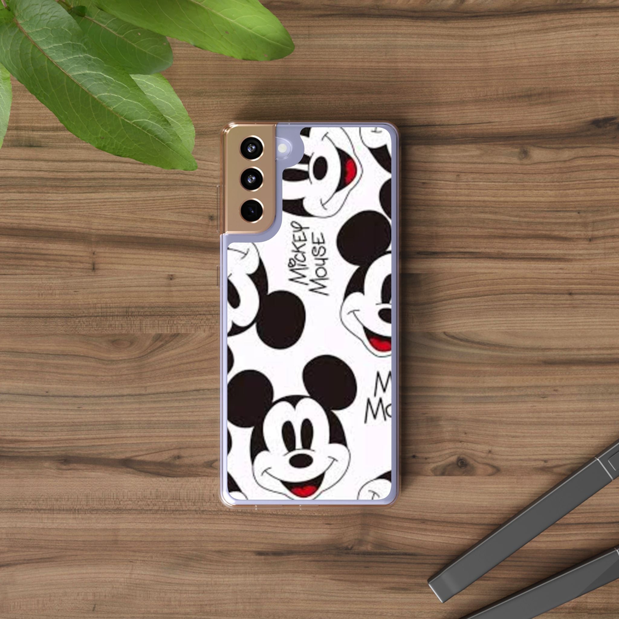 Mickey Mouse Clear Phone Case – Retro Cartoon Pattern Clear Case