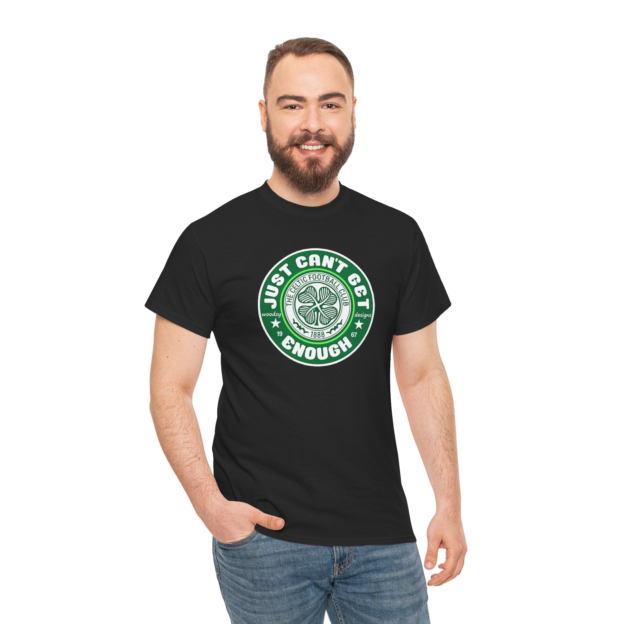Celtic T-Shirt — "Just Can't Get Enough" Green Shamrock St. Patrick's Day Tee