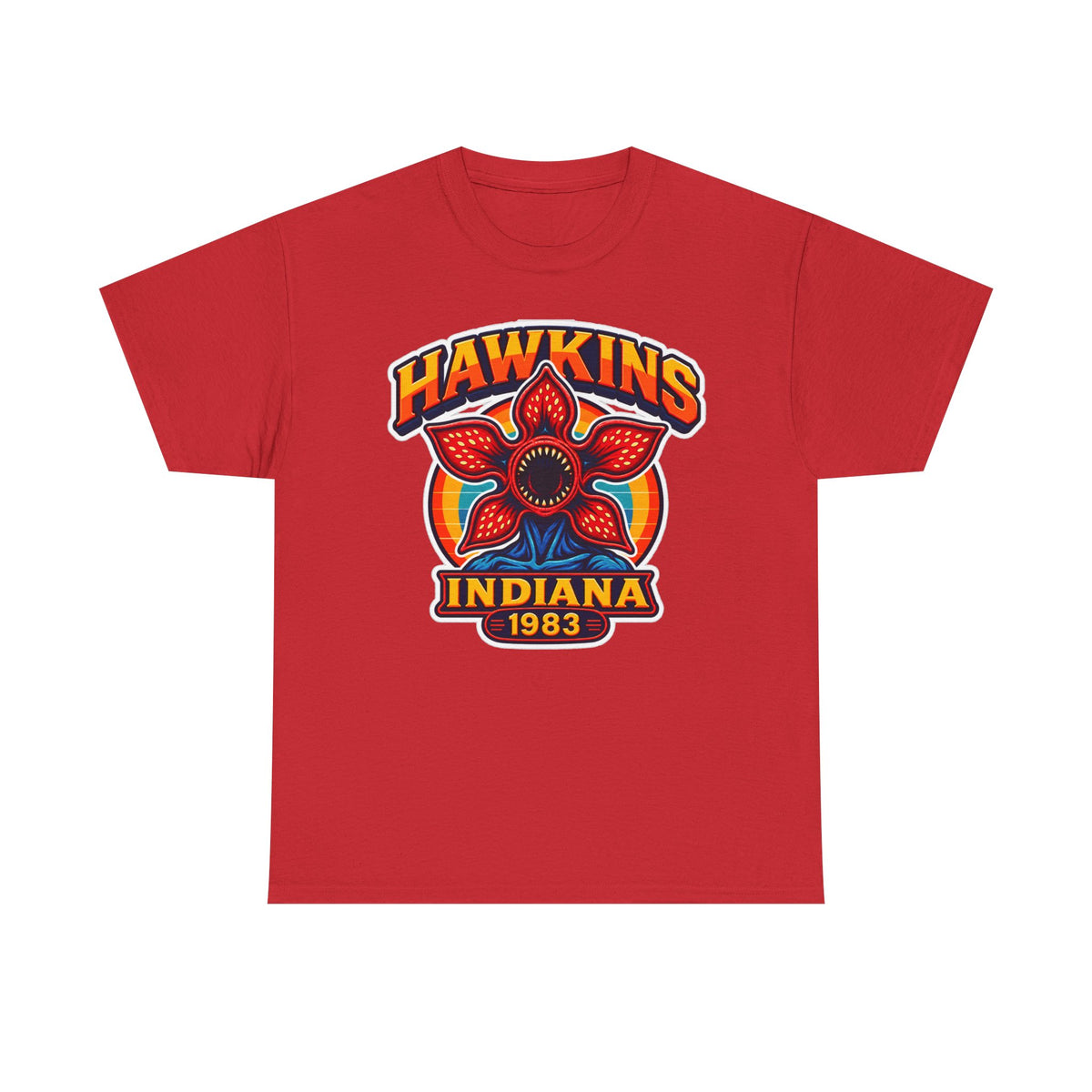 Hawkins Indiana 1983 Demogorgon Floral Cotton T-Shirt